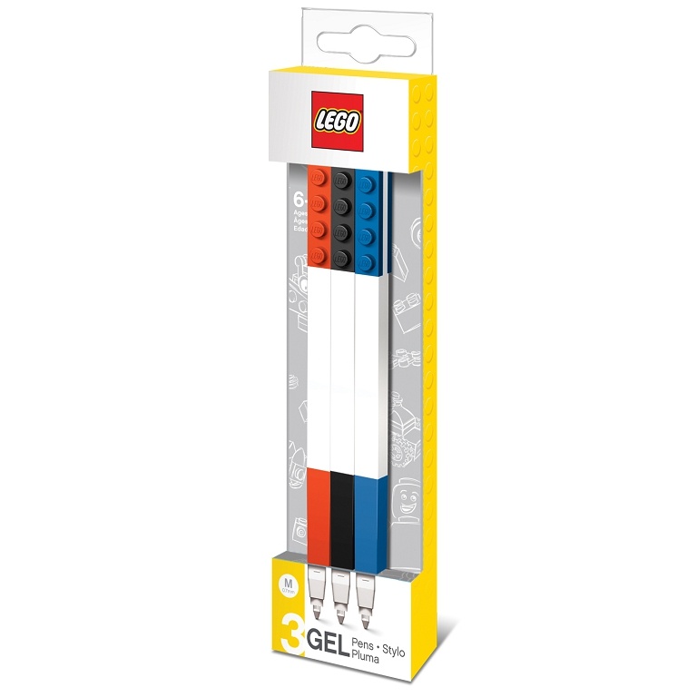 LEGO Stationery - Gelová pera, mix barev - 3 ks