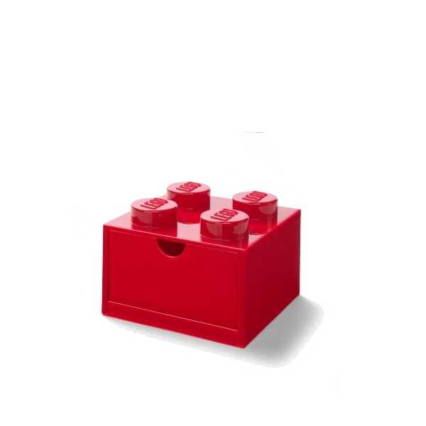 LEGO STORAGE - stolní box 4 se zásuvkou - červená