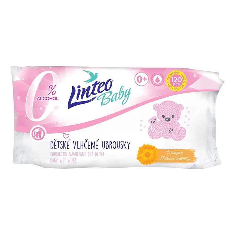 LINTEO - Dětské vlhčené ubrousky Baby 120 ks Soft and cream