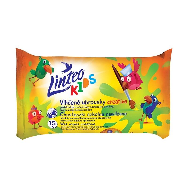 LINTEO - Dětské vlhčené ubrousky Baby Kids 15 ks
