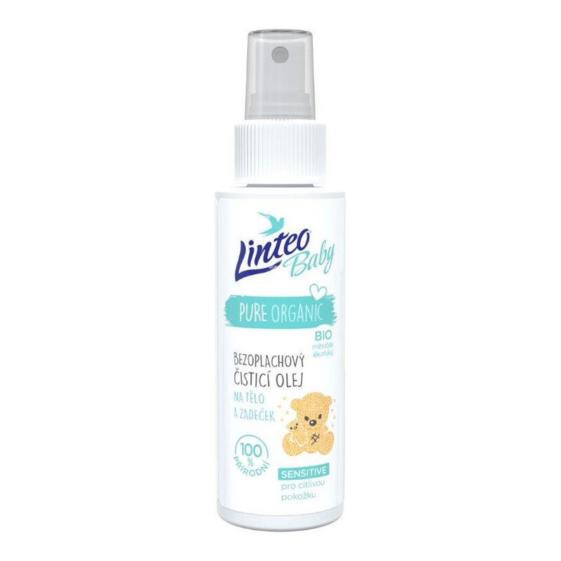 LINTEO - Dětský bezoplachový čistící olej na tělo a zadaček Linteo Baby 100 ml