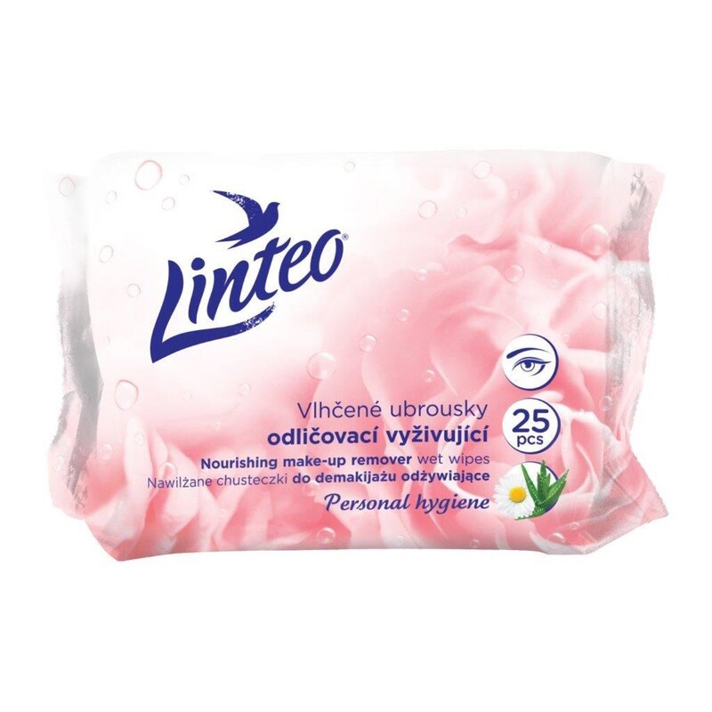 LINTEO - Vlhčené ubrousky Linteo Satin odličovací 25 ks