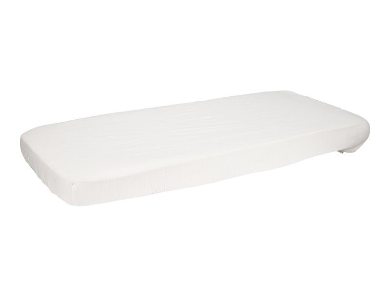 LITTLE DUTCH - Napínací plachta mušelín 120x60 cm Soft White