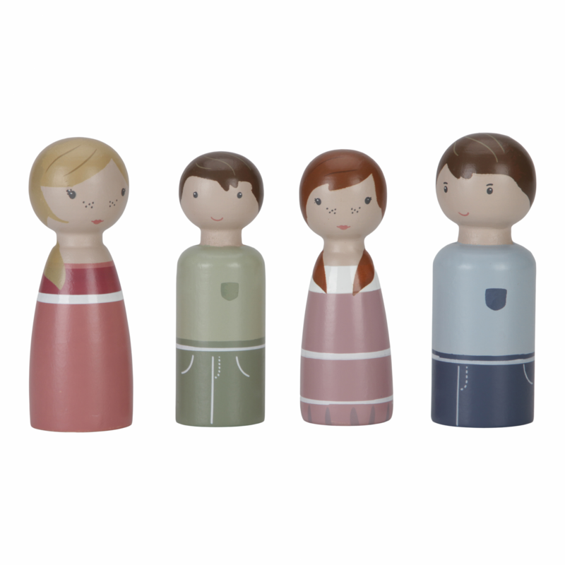 LITTLE DUTCH - Sada dřevěných panenek Family Rosa