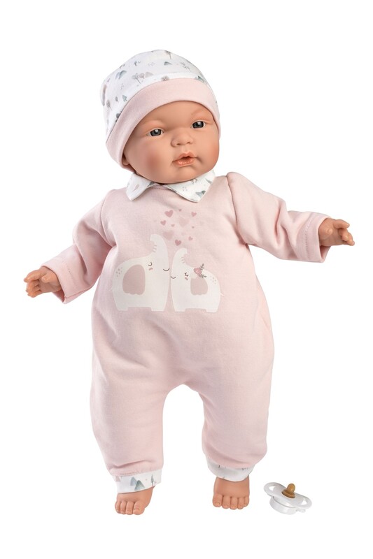 LLORENS - 13848 JOELLE - realistická panenka miminko s měkkým látkovým tělem - 38 cm
