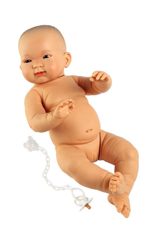 LLORENS - 45006 NEW BORN DÍVKO - realistické miminko s celovinylovým tělem