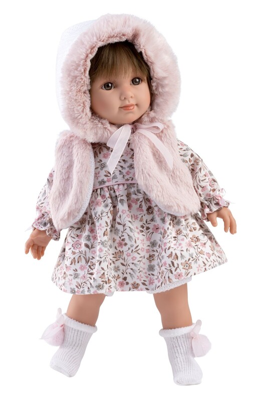 LLORENS - 53546 SARA - realistická panenka s měkkým látkovým tělem - 35 cm