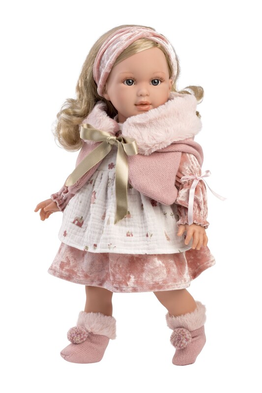 LLORENS - 54044 LUCIA - realistická panenka s měkkým látkovým tělem - 40 cm