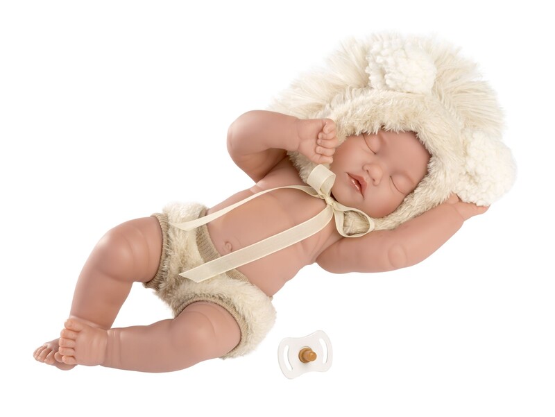 LLORENS - 63203 NEW BORN CHLAPEK - spící realistická panenka s celovinylovým tělem