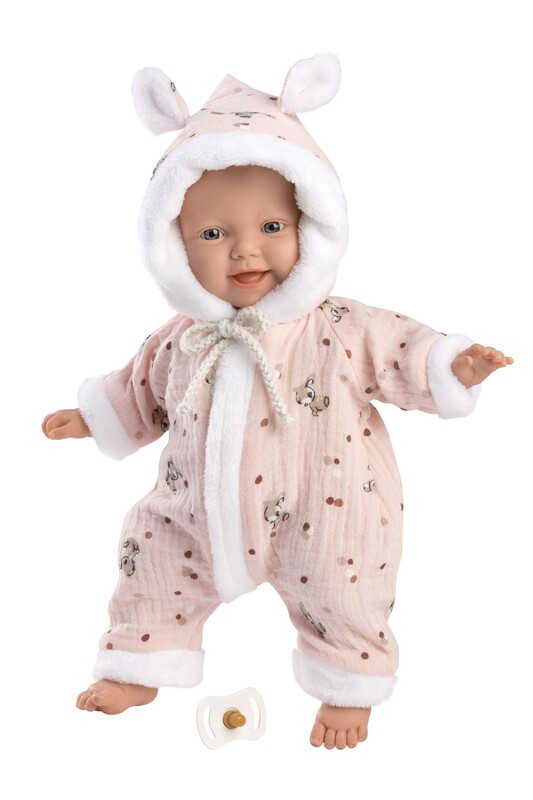 LLORENS - 63302 LITTLE BABY - realistická panenka miminko s měkkým látkovým tělem - 32 cm