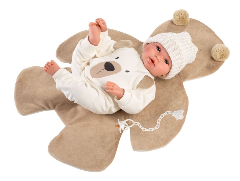 LLORENS - 63645 NEW BORN - realistická panenka miminko se zvuky a měkkým látkovým tělem - 36