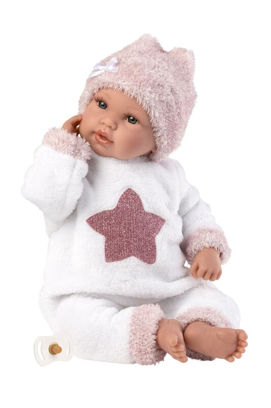 LLORENS - 63648 NEW BORN - realistická panenka miminko se zvuky a měkkým látkovým tělem - 36