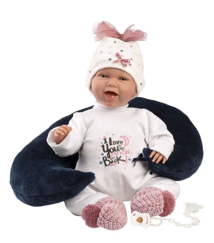 LLORENS - 74050 NEW BORN - realistická panenka miminko se zvuky a měkkým látkovým tělem - 42
