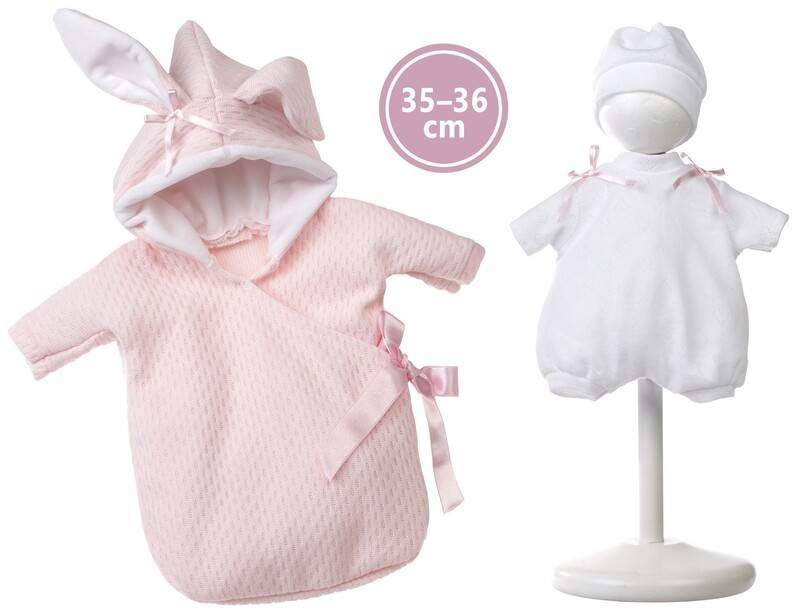 LLORENS - M636-36 obleček pro panenku miminko NEW BORN velikosti 35-36 cm