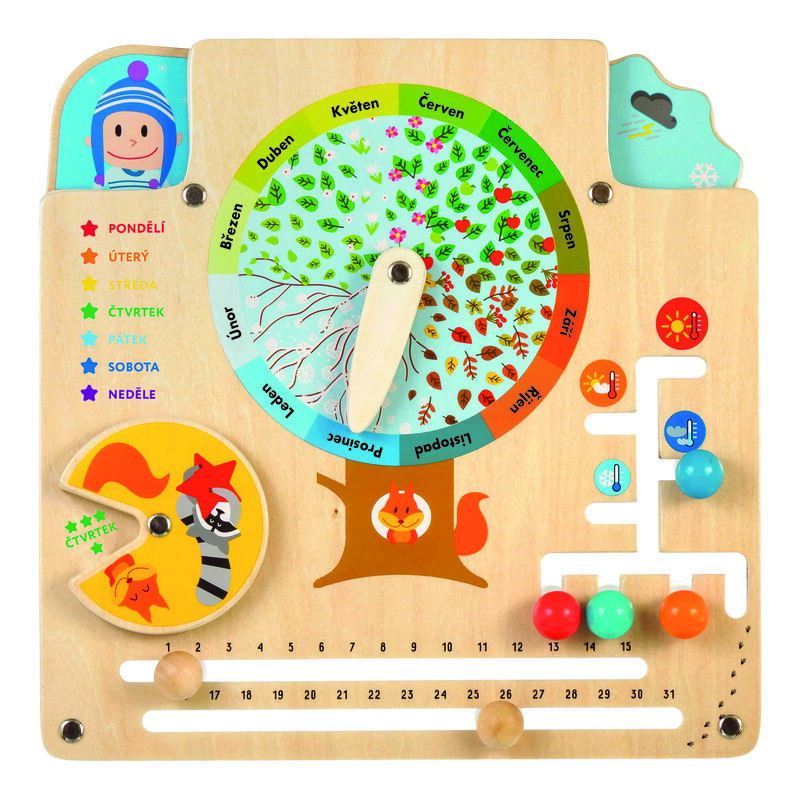 LUCY & LEO - 322 Kalendář přírody - dřevěná naučná hrací deska