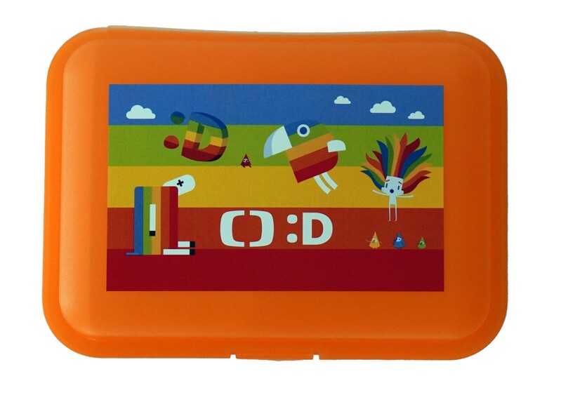 MAC TOYS - Déčko svačinový box s přihrádkou oranžový