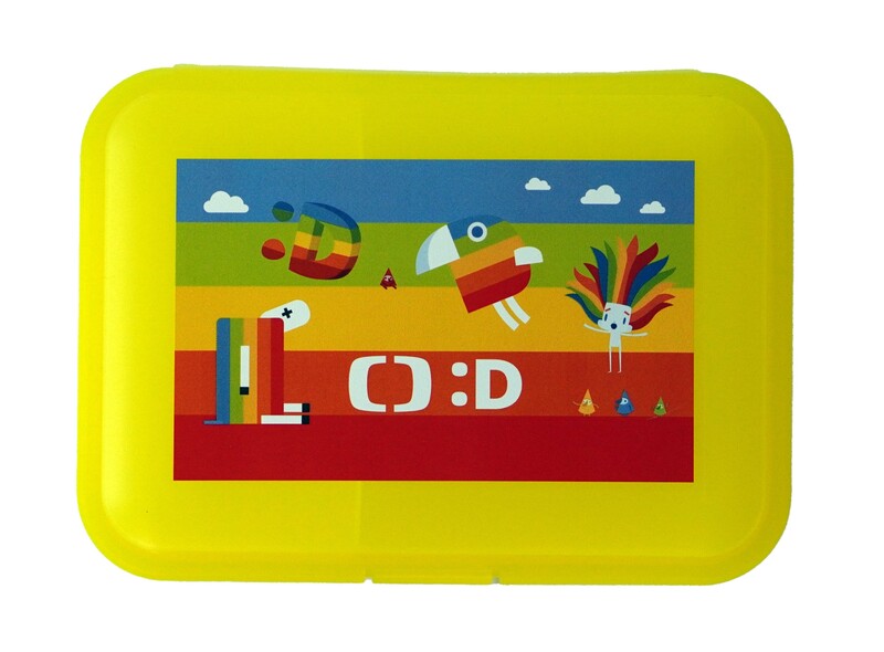 MAC TOYS - Déčko svačinový box s přihrádkou žlutý