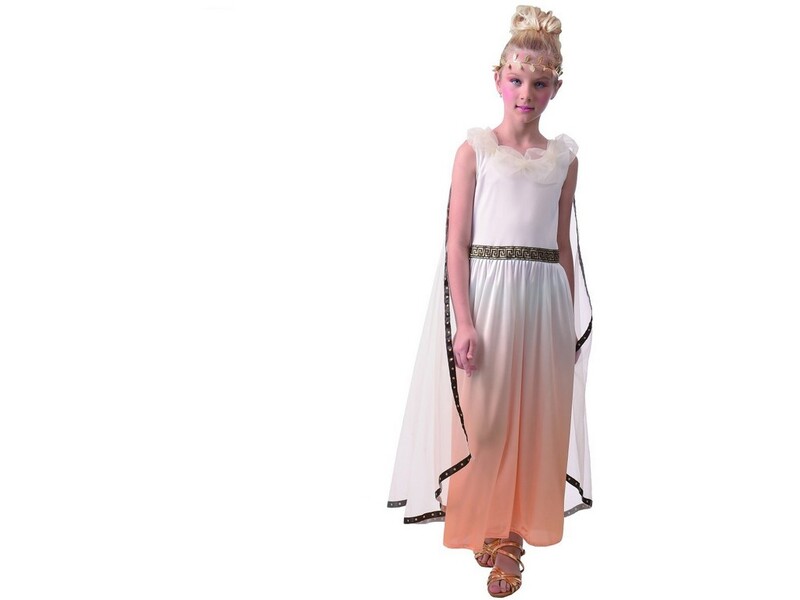 MADE - Šaty na karneval - řecká bohyně, 110 - 120 cm
