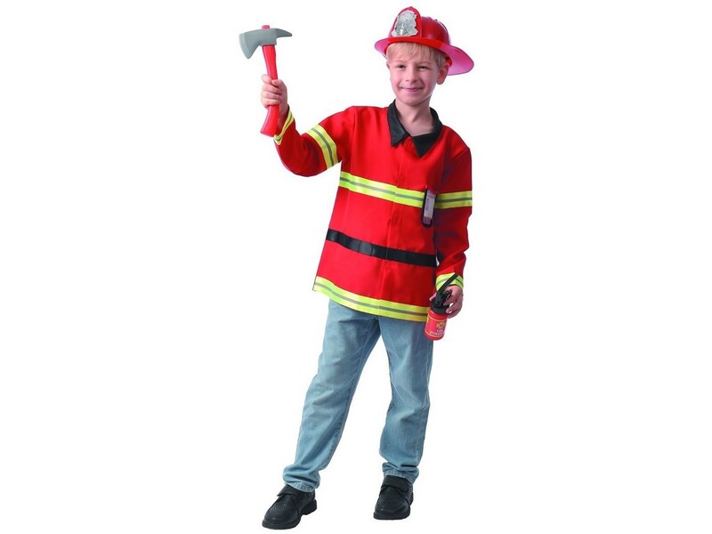 MADE - Karnevalový kostým - hasič, 120- 130 cm