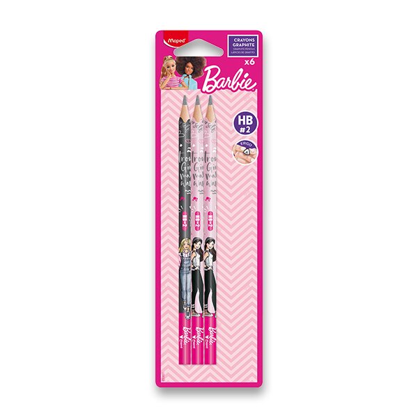 MAPED - Bezdřevé grafitové tužky Barbie 6 ks