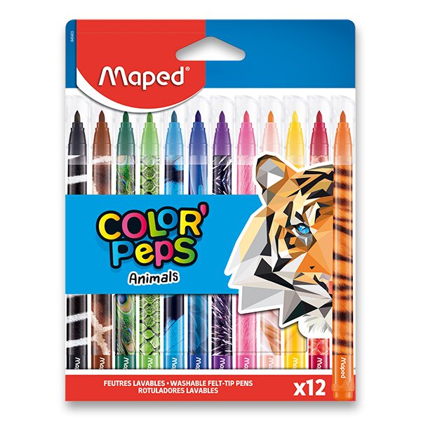 MAPED - Fixy dětské - COLOR`PEPS ANIMALS 12 barev