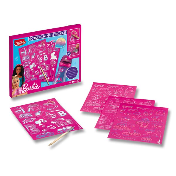 MAPED - Kreativní sada Scratching Stickers Barbie