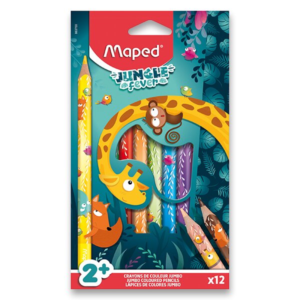 MAPED - Pastelky Jungle Fever Jumbo 12 ks
