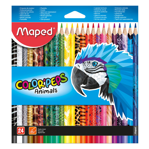 MAPED - Pastelky trojhranné "COLOR\'PEPS ANIMAL" sada 24 ks