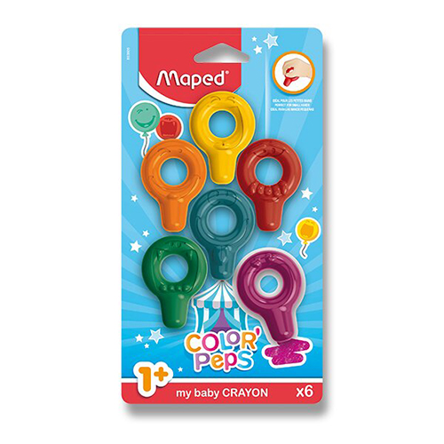 MAPED - Voskovky COLOR`PEPS Baby Crayons, 6 ks