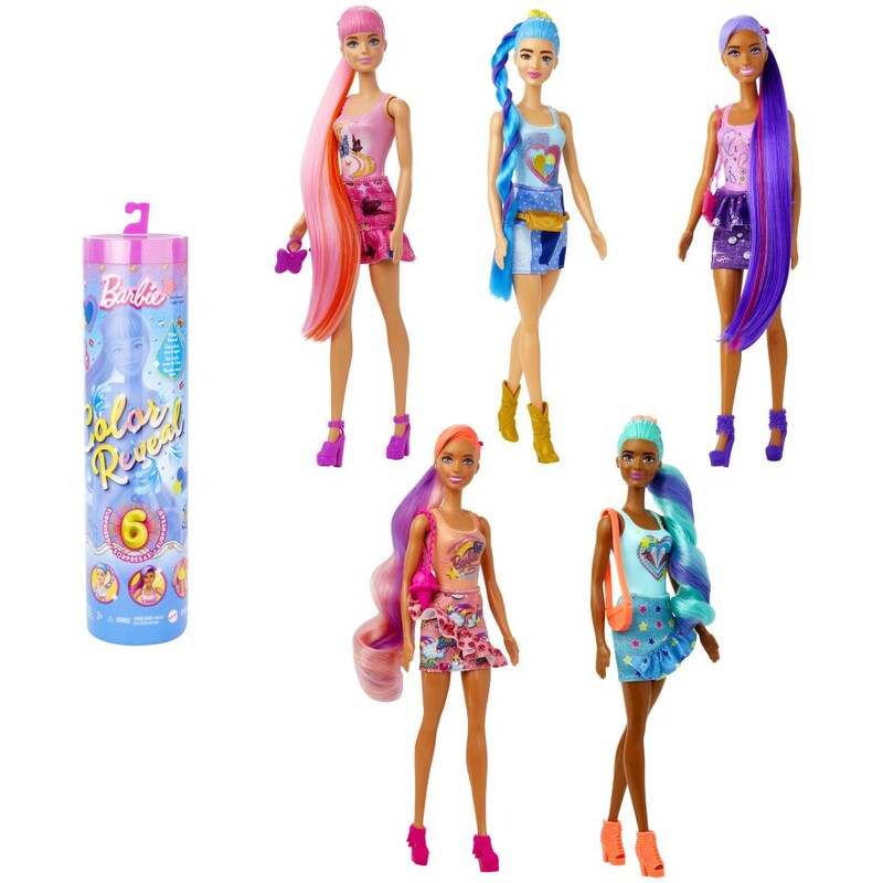 MATTEL - Barbie color reveal Barbie totální denim, Mix produktů