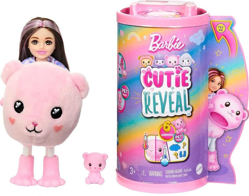 MATTEL - Barbie Cutie Reveal Chelsea Bruneta malá panenka s doplňky