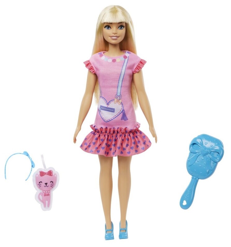 MATTEL - Barbie HLL18 Moje První Barbie Panenka – Blondýnka s kotětem