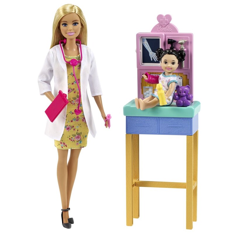 MATTEL - Barbie povolání herní set s panenkou - doktorka blondýnka v šatech