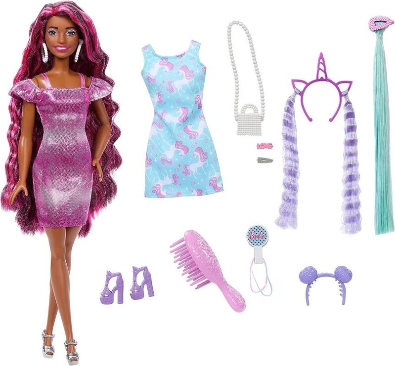 MATTEL - Barbie s červenými vlasy černoška