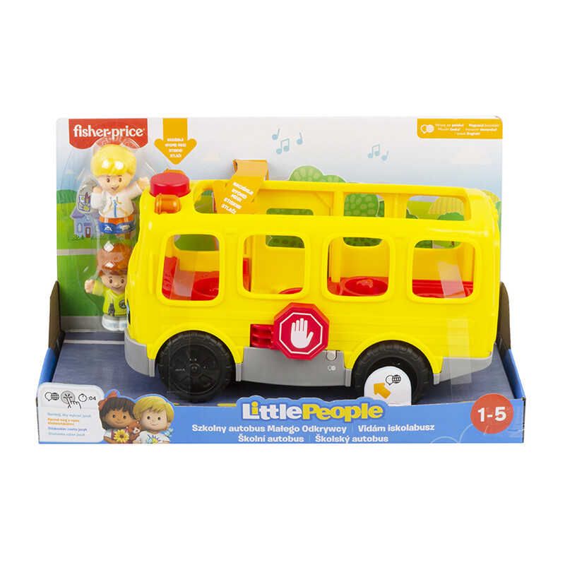 MATTEL - Fisher Price Little People Školní Autobus Cz/Sk/Eng/Hu/Pl