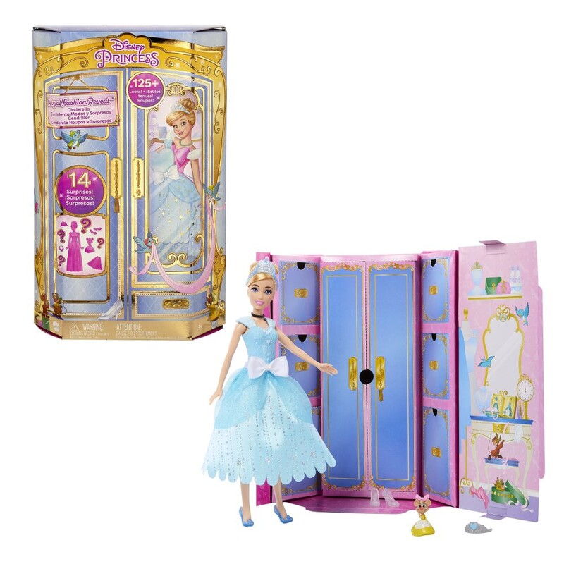 MATTEL - Princess panenka s královskými šaty a doplňky - popelka