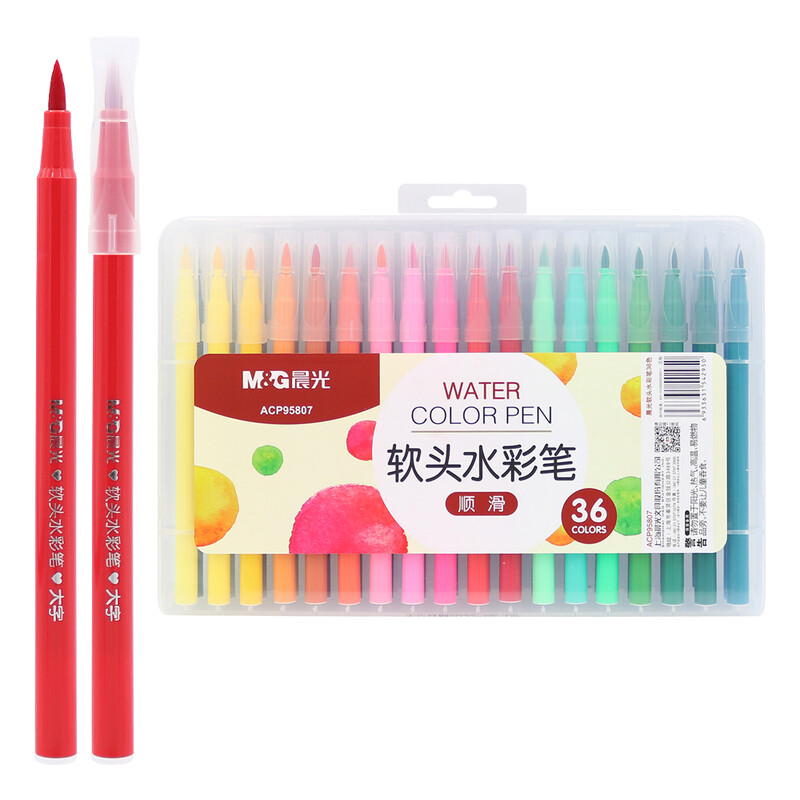 M&G - Fixy štětečkový Water Color - sada 36 ks