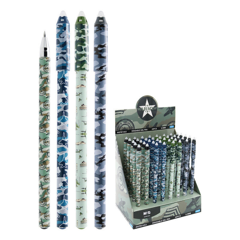 M&G - Army gumovací roller, crystal blue 0,5 mm