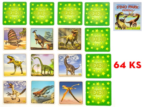 MIKRO TRADING - Pexeso Dino Park 64ks v krabičce