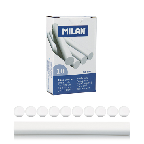 MILAN - Křída kulatá bílá 10 ks