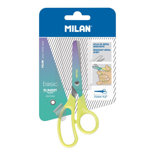 MILAN - Nůžky Basic Sunset Edition žluté - blistr