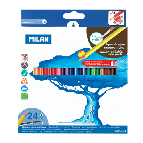MILAN - Pastelky Aqua 24ks