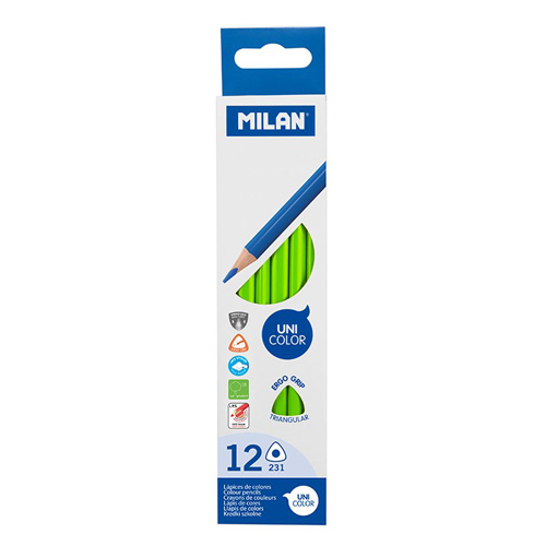 MILAN - Pastelky Ergo Grip trojhranné, Light Green