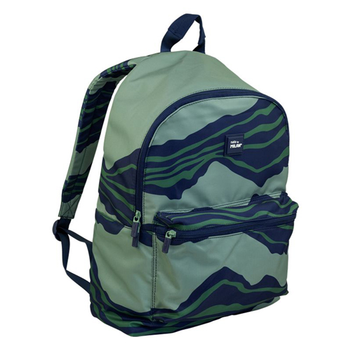 MILAN - Školní batoh Melt Green 2 zipový