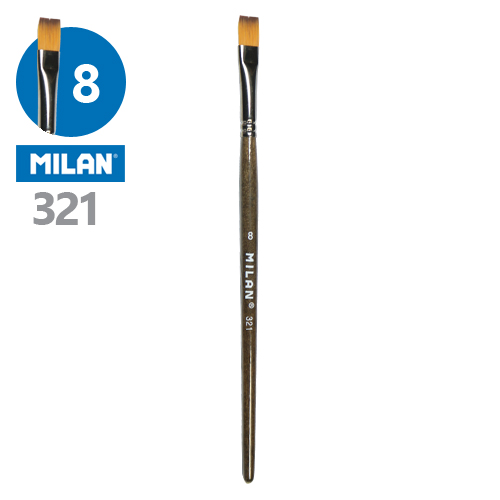 MILAN - Štětec plochý č. 8 - 321