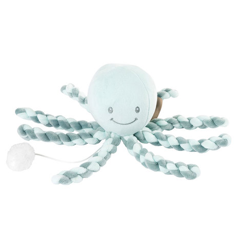 Fotografie NATTOU - První hračka miminka hrající chobotnička PIU PIU Lapidou coppergreen - mint 0m + NATTOU