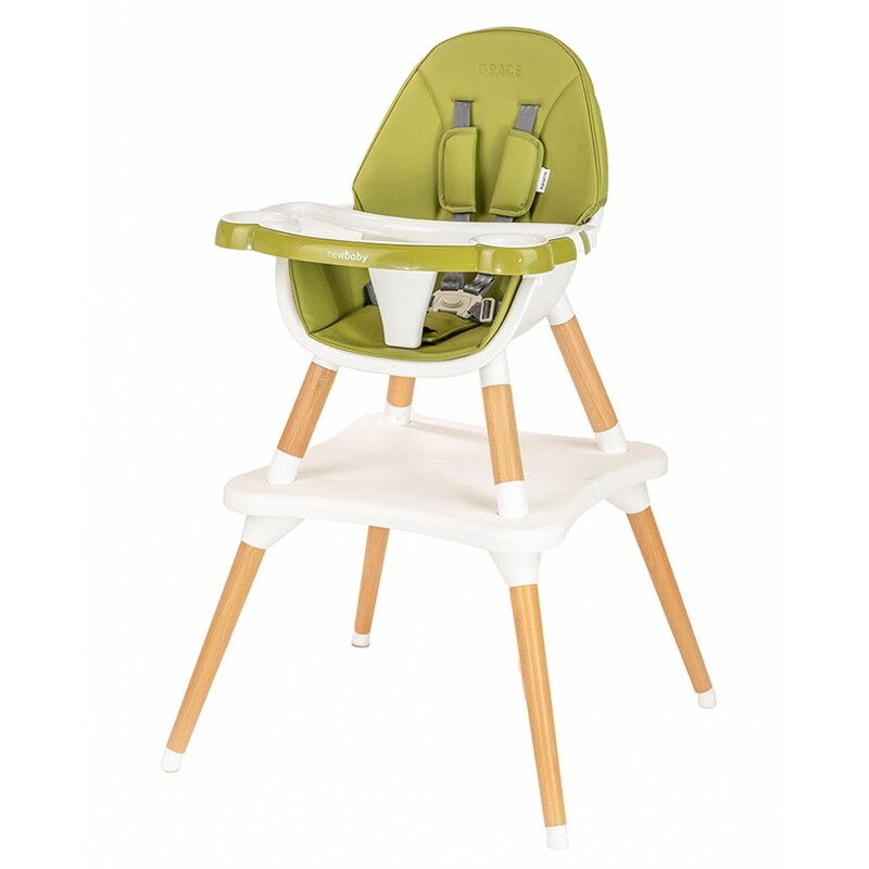 NEW BABY - Jídelní židlička 3v1 Grace green