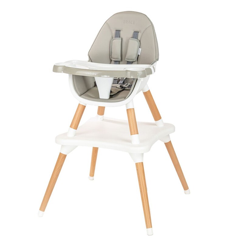 NEW BABY - Jídelní židlička 3v1 Grace grey