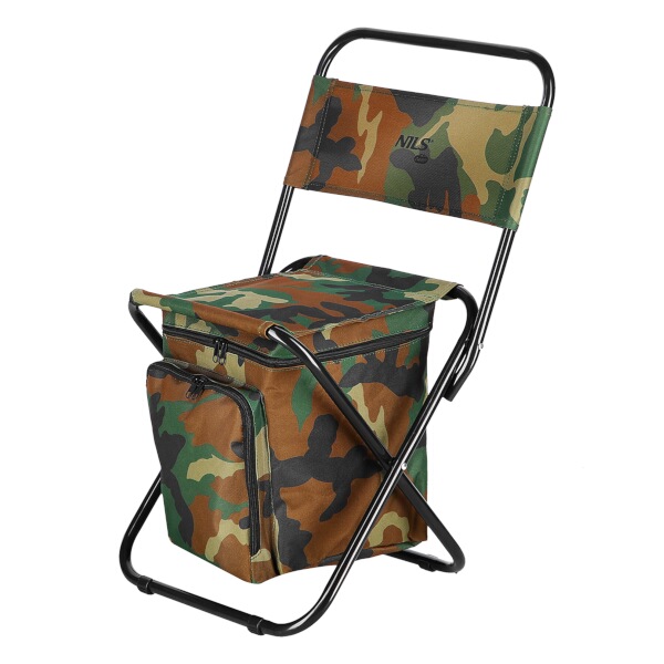NILS - Skládací židle s úložným prostorem NILS Camp NC3012 maskáčová