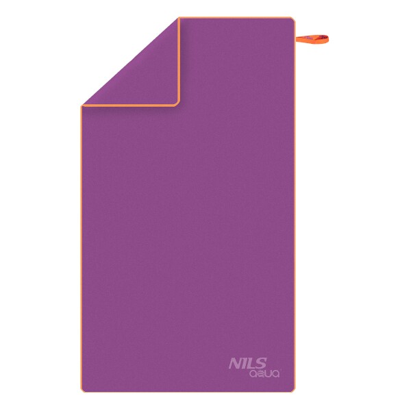NILS - Ručník z mikrovlákna aqua NAR12 fialový/oranžový